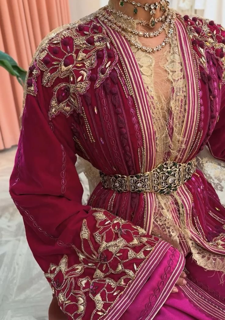Caftan Fuchsia Cérémonie