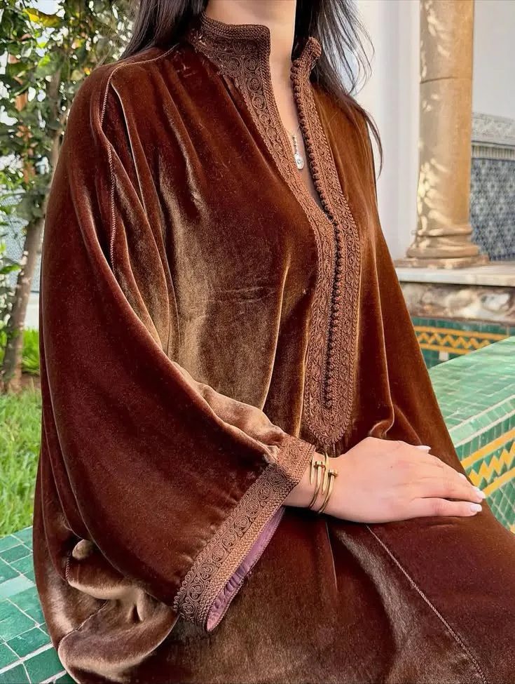 Caftan Velours Cognac